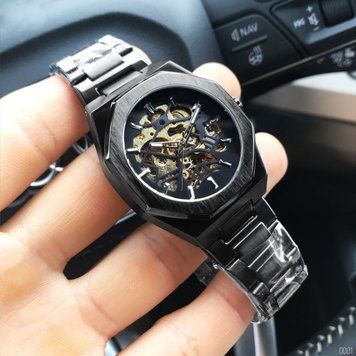 Годинник Gusto Skeleton Black-Gold 1031-0001 фото