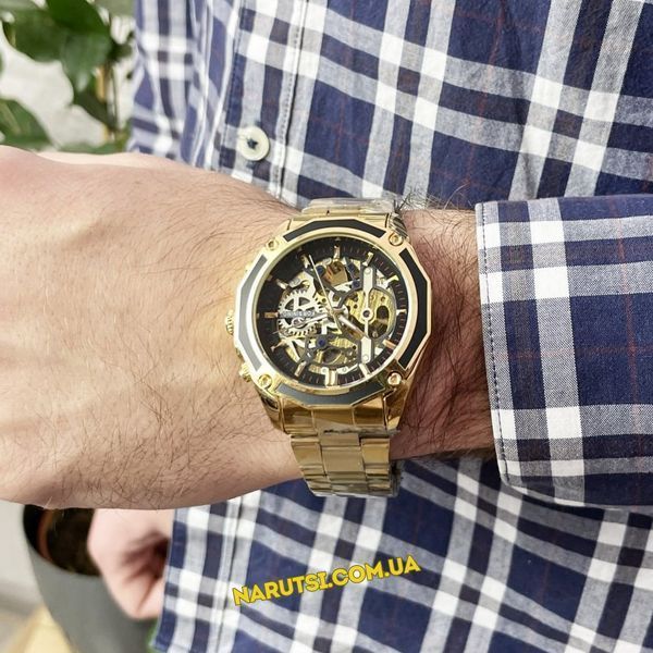 Годинник Forsining 8130 Gold-Black 1059-0004 фото