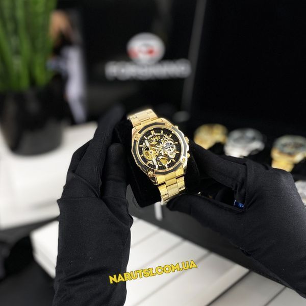 Годинник Forsining 8130 Gold-Black 1059-0004 фото