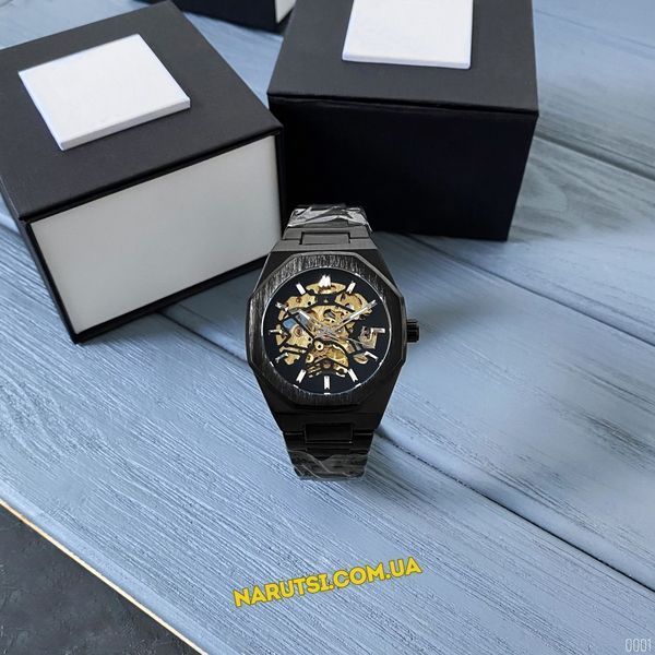 Годинник Gusto Skeleton Black-Gold 1031-0001 фото