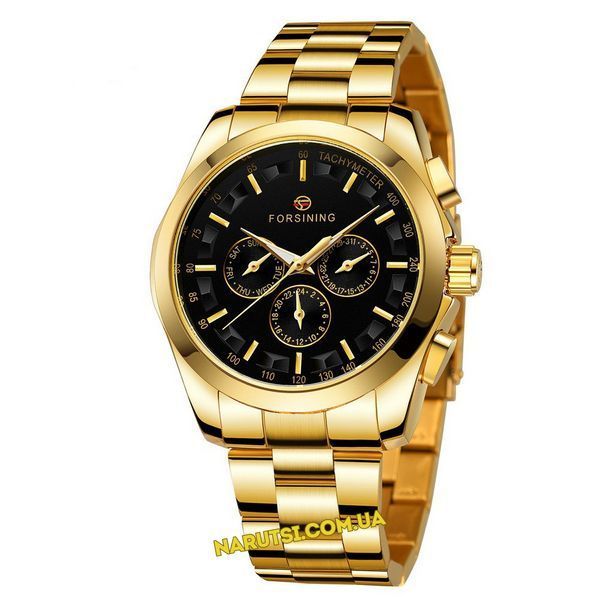 Годинник Forsining 6917 Gold-Black 1059-0133 фото