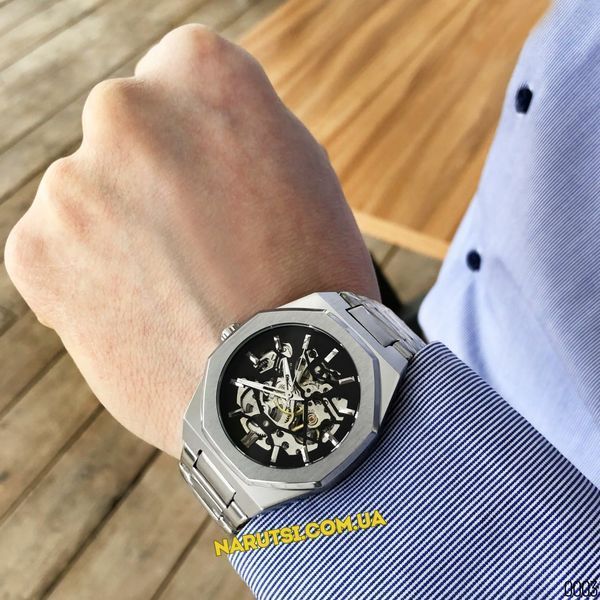 Годинник Gusto Skeleton Silver-Black 1031-0003 фото