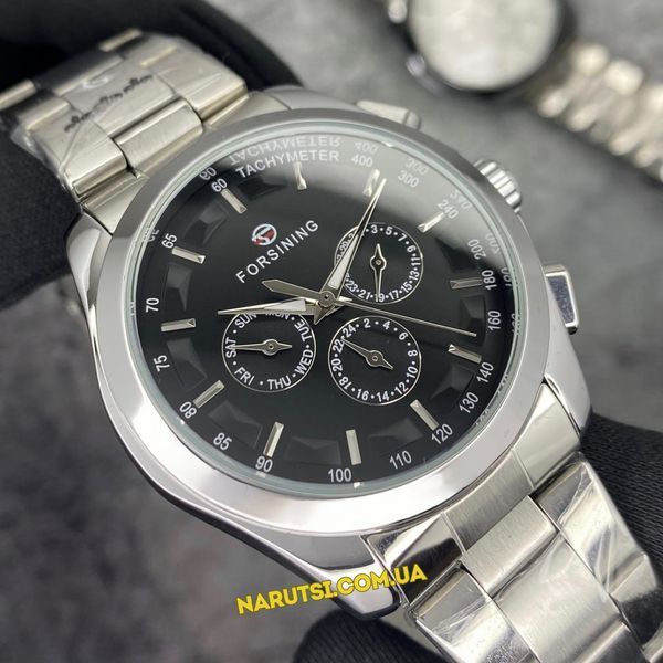 Годинник Forsining 6917 Silver-Black 1059-0131 фото