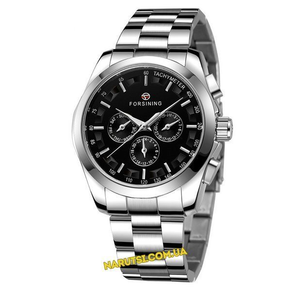 Годинник Forsining 6917 Silver-Black 1059-0131 фото