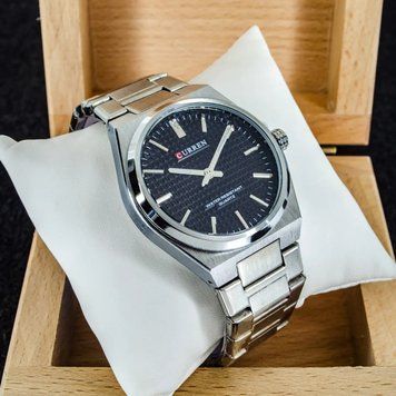 Годинник Curren 8439 Silver-Black 1008-0392 фото