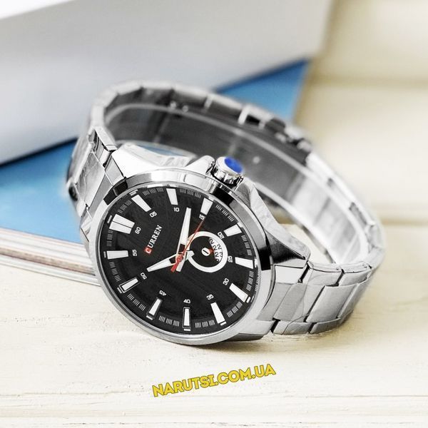 Годинник Curren 8372 Silver-Black 1008-0247 фото