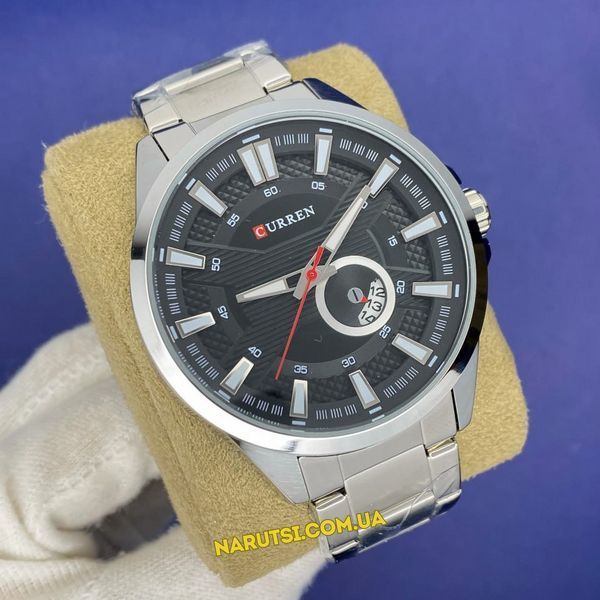Годинник Curren 8372 Silver-Black 1008-0247 фото