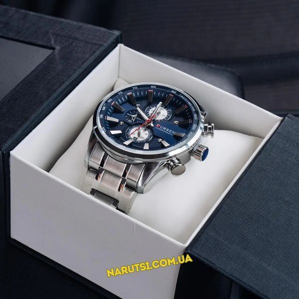 Годинник Curren 8351 Silver-Blue 1008-0231 фото