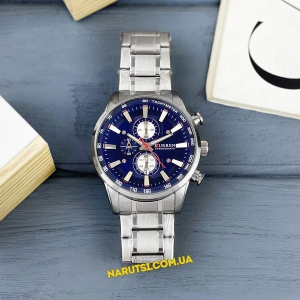 Годинник Curren 8351 Silver-Blue 1008-0231 фото