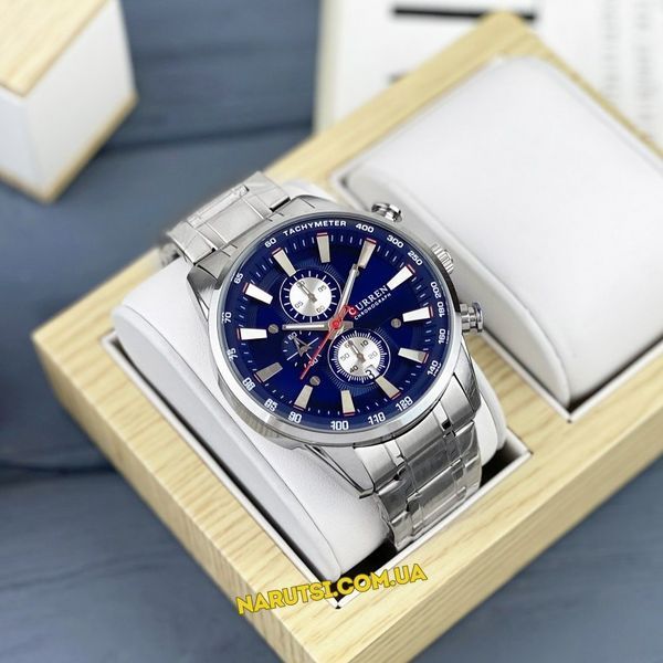 Годинник Curren 8351 Silver-Blue 1008-0231 фото