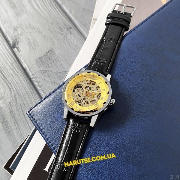 Годинник Winner 8012 Black-Silver-Gold 1099-0008 фото