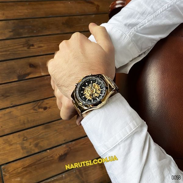 Годинник Forsining 8042 Gold-Black 1059-0058 фото