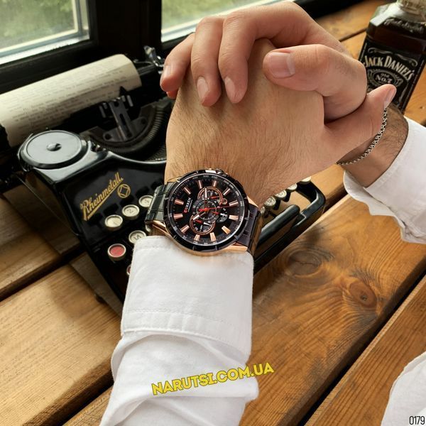 Годинник Curren 8363 Black-Cuprum 1008-0179 фото