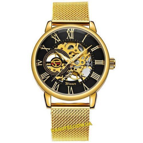 Годинник Forsining 8099 Gold-Black Milan 1059-0045 фото