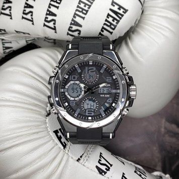 Годинник Sanda 6008 Black-Silver 1044-0049 фото