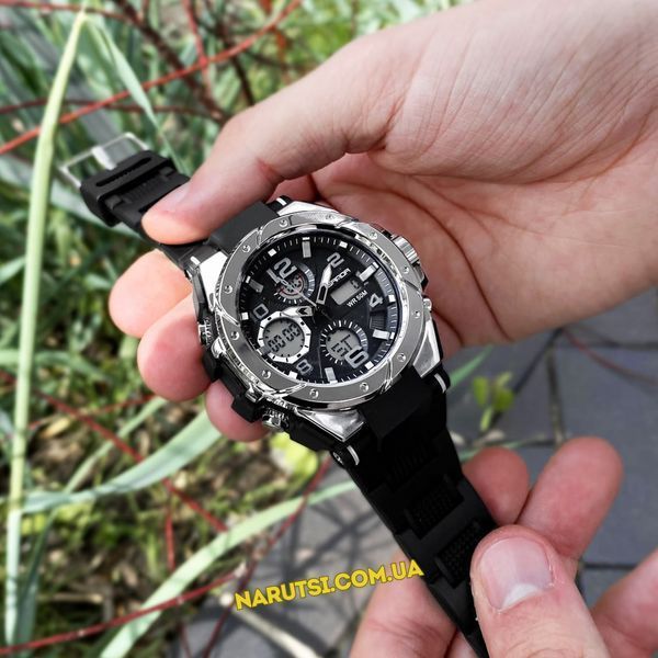 Годинник Sanda 6008 Black-Silver 1044-0049 фото