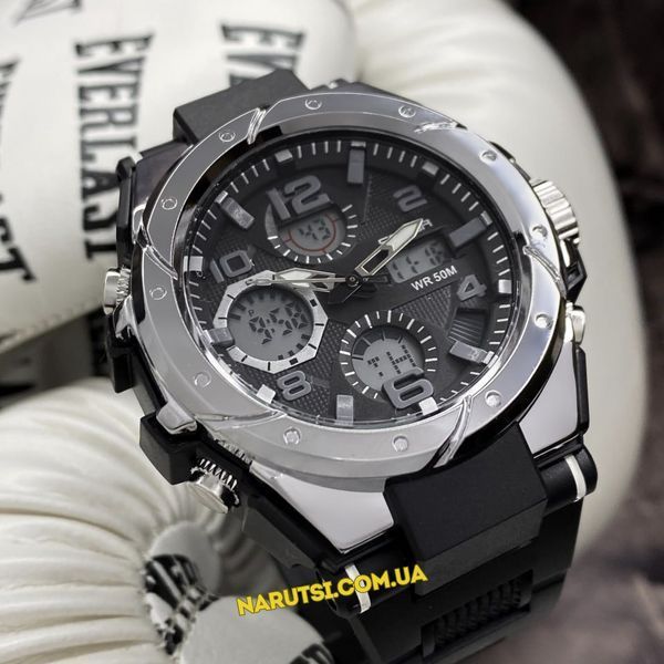 Годинник Sanda 6008 Black-Silver 1044-0049 фото