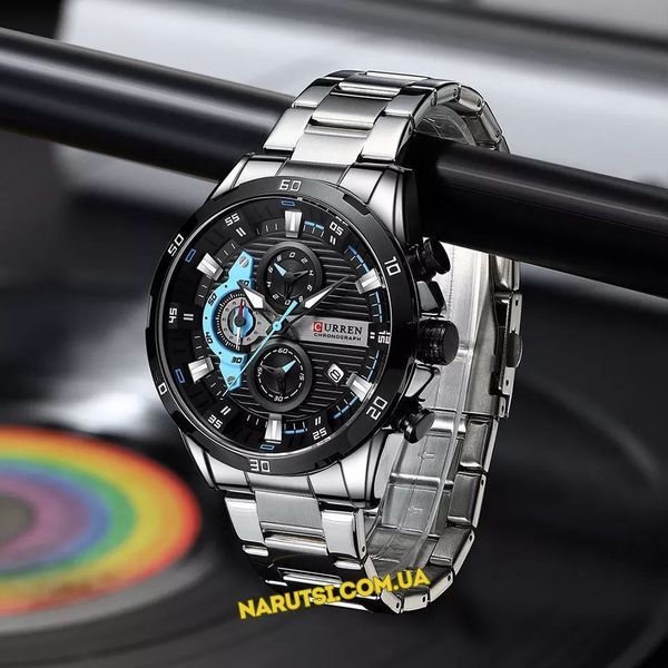Годинник Curren 8402 Silver-Black 1008-1093 фото