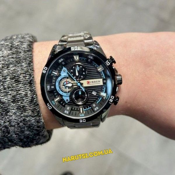 Годинник Curren 8402 Silver-Black 1008-1093 фото