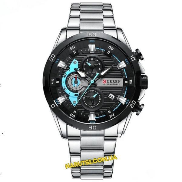 Годинник Curren 8402 Silver-Black 1008-1093 фото