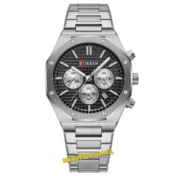 Годинник Curren 8440 Silver-Black 1008-0394 фото