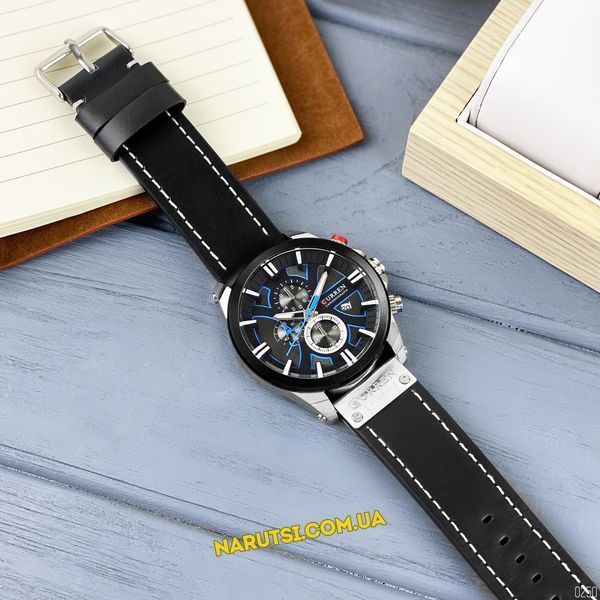 Годинник чоловічий Curren 8322 Silver-Black 1008-0250 фото