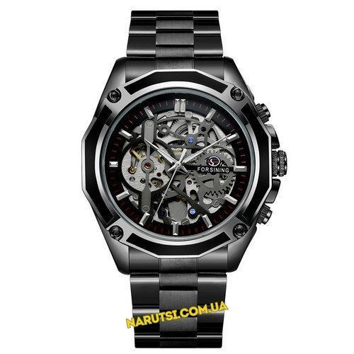Годинник Forsining 8130 Black-Silver 1059-0015 фото