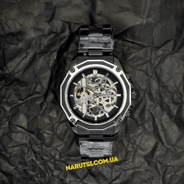 Годинник Forsining 8130 Black-Silver 1059-0015 фото