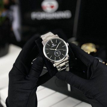 Годинник Forsining 8214 Silver-Black 1059-0094 фото